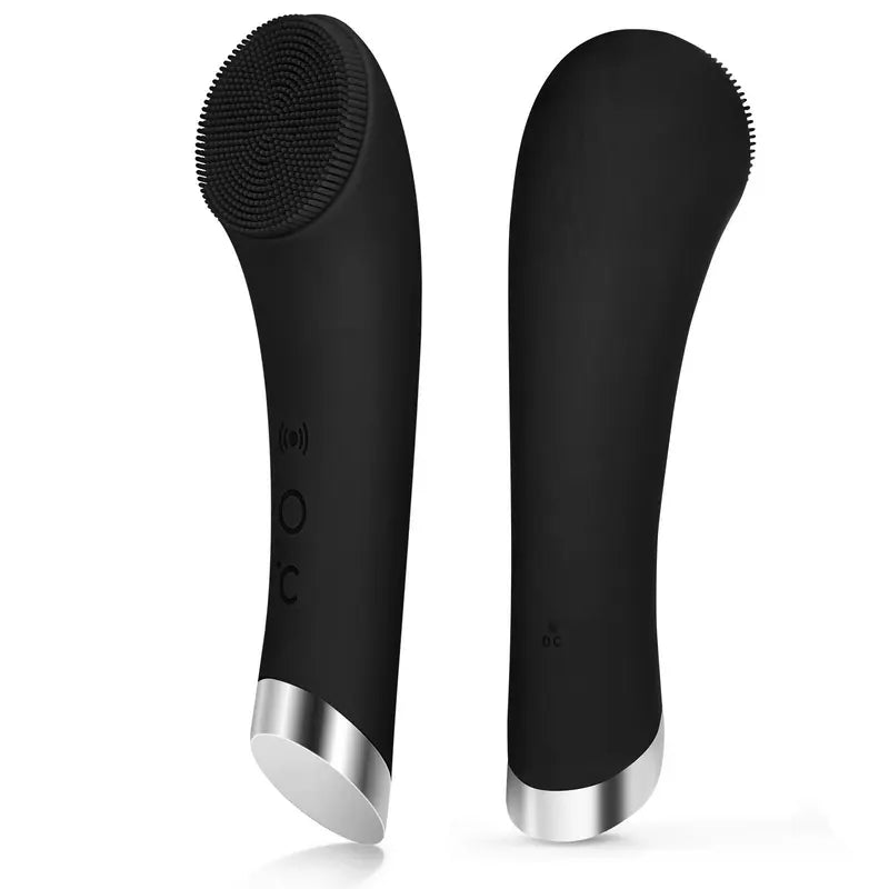Electric Facial Cleansing Silicone Brush, Heatable Vibrating Face Scrubber with Massage, Silicone Face Scrubber for Women & Men, Electric Facial Cleanser for Deep Cleansing, Gentle Exfoliating.SummerWins DealsForYouDays allveramart
