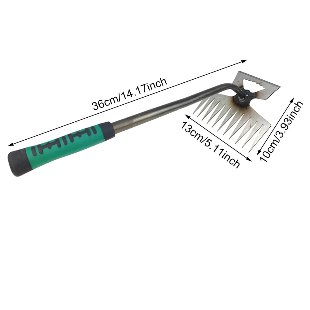 Manganese Steel Weed Puller with Multiple Tines and Ergonomic Handle All Vera Mart