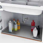 Silicone Under Sink Mat with Raised Edge Containment and Textured Grip Surface, 34x22 Inches All Vera Mart