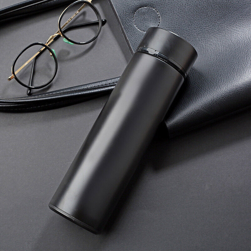 Smart Thermos Bottle with Touch Activated LED Temperature Display, 500ml All Vera Mart