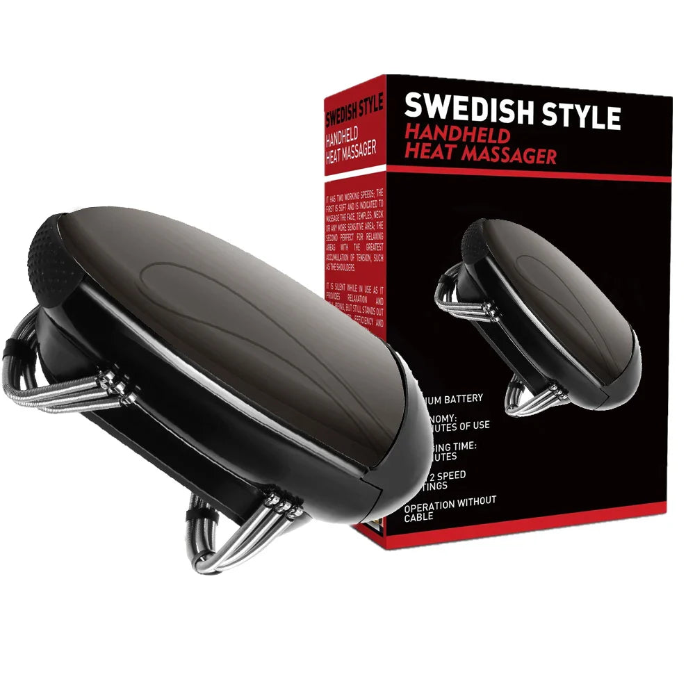 Cordless Vibration Massager with Heat Function and Adjustable Intensity for Neck, Back, Head All Vera Mart