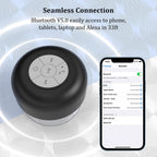 Waterproof Wireless Speaker with Suction Cup Mount and Hands-Free Calling, 10-Hour Battery All Vera Mart