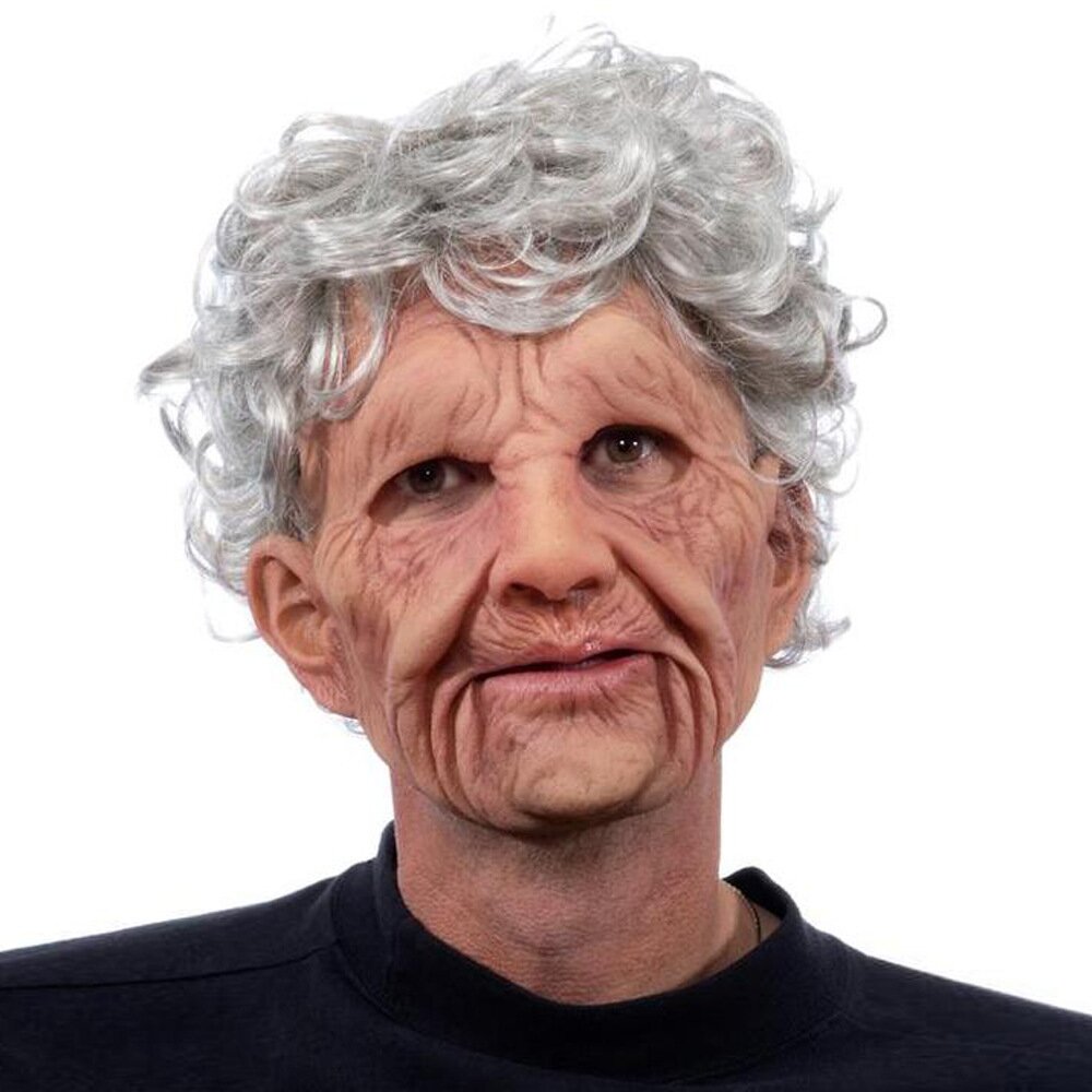 Realistic Old Man Latex Mask with Movable Mouth and Detailed Wrinkles for Adults All Vera Mart