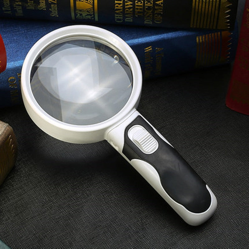 Handheld Magnifying Glass with 20x Magnification and Built-In LED Light All Vera Mart