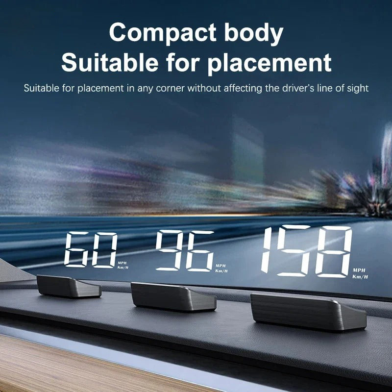 Windshield Projection Speedometer with Dual Satellite Reception and Auto Brightness Control All Vera Mart