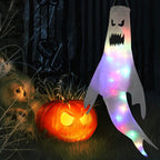 Hanging Halloween Flying Ghost Decoration with Optional LED Lights, 47 Inches Tall