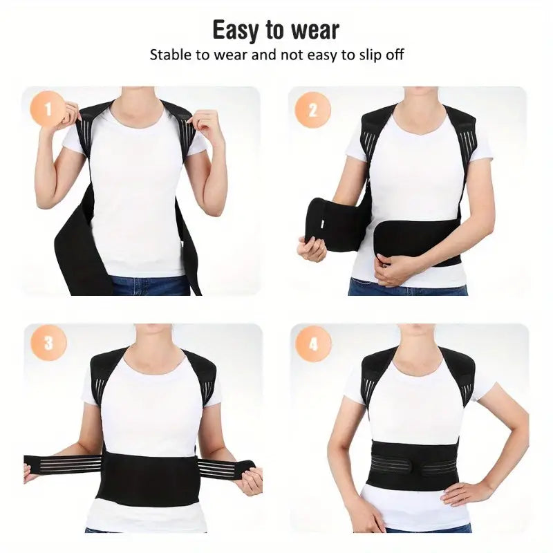 Magnetic Back Brace with 108 Magnets and ABS Support Plates, Infrared Heat All Vera Mart