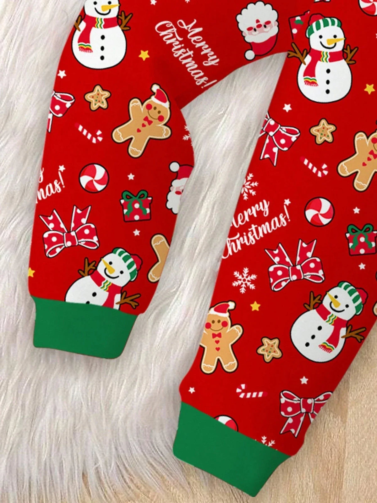 Kids Holiday Pajama Set with Lined Long Sleeves and Festive Graphics All Vera Mart