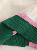 Christmas Cardigan with Drop Shoulder Sleeves and V-Neckline, Multicolor Pattern All Vera Mart