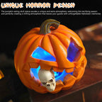 Carved Pumpkin Ornament with Skull Detail for Halloween Decoration All Vera Mart