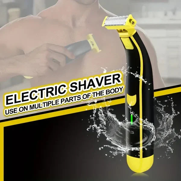Rechargeable Body Groomer with Four Interchangeable Heads and Floating Blade, Wet and Dry Use All Vera Mart