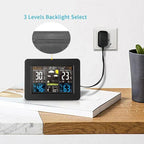 Weather Station with Wireless Outdoor Sensor and Atomic Time Sync, Color Display All Vera Mart