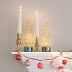 Red And Pink Mercury Glass Ornament Garland - Interior Delights