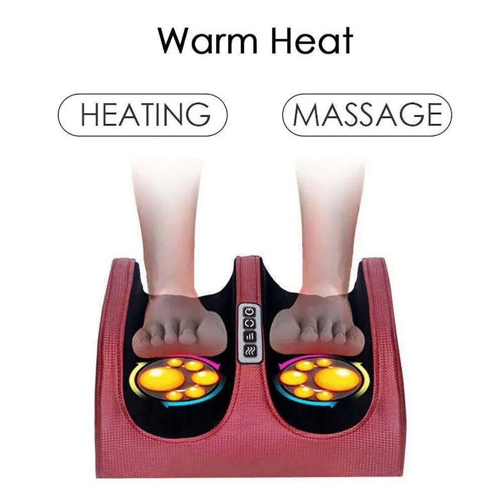 Foot Massager with Twelve Rotating Balls and Heating Function, Five Massage Patterns All Vera Mart