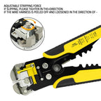 Self-Adjusting Wire Stripper with Cable Cutter and Terminal Crimper All Vera Mart