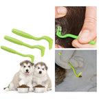 Plastic Tick Removal Tool Set with Three Clip Sizes for Pets and People All Vera Mart
