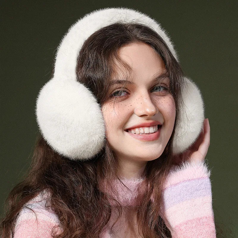 Foldable Plush Earmuffs with Detachable Fabric and Secure Fit for Winter All Vera Mart