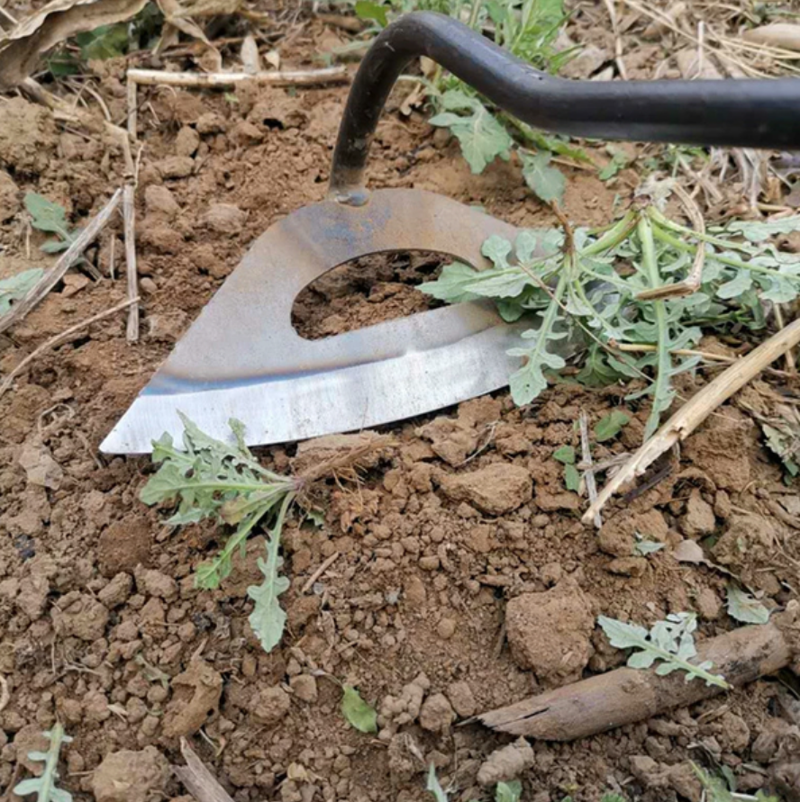 Steel Garden Hoe with Non-Slip Handle and Sharp Cutting Blade All Vera Mart