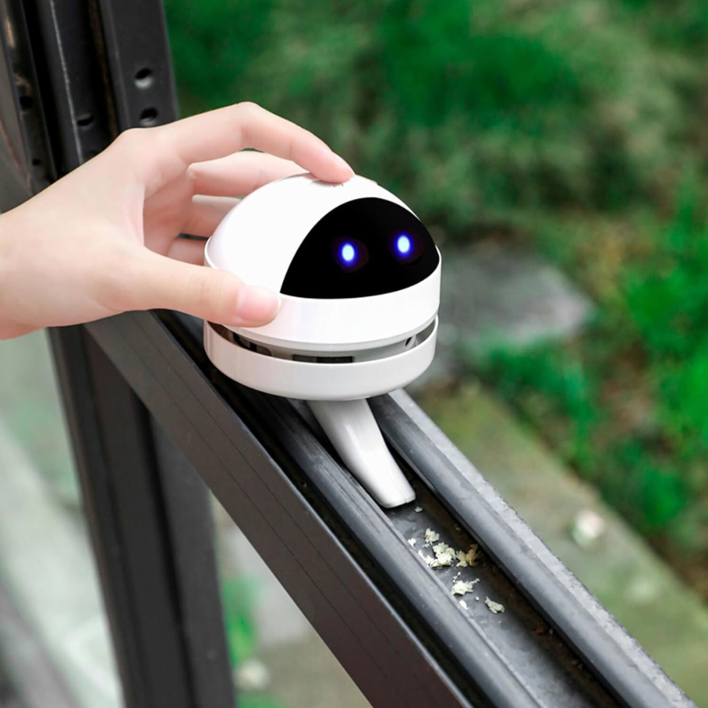 Mini Desk Vacuum Robot with 120-Minute Runtime and USB Charging Cable All Vera Mart