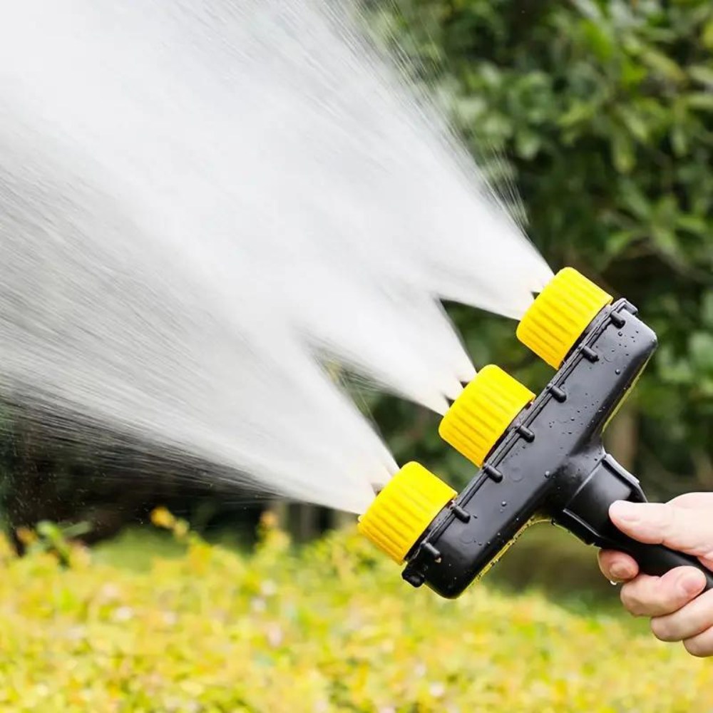 Garden Spray Nozzle with Multiple Patterns and Trigger Lock, Quick Connect Fitting All Vera Mart