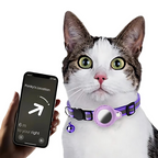 Reflective Pet Collar with Tracker Holder and Quick Release Buckle All Vera Mart
