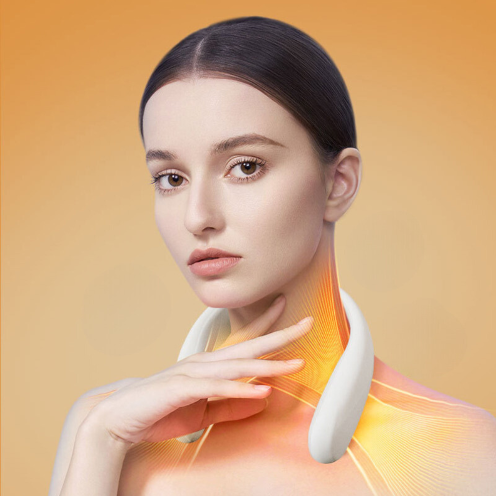 Wearable Neck Heater with Four Heat Settings and Rechargeable Battery All Vera Mart
