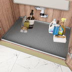 Silicone Under Sink Mat with Raised Edge Containment and Textured Grip Surface, 34x22 Inches All Vera Mart