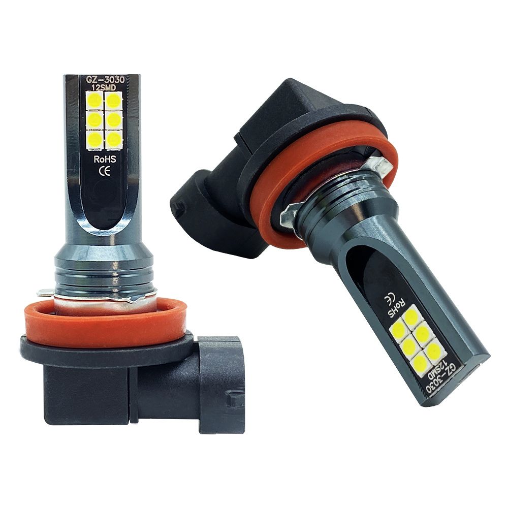 LED Fog Light Bulbs with Three Color Modes and 9600 Lumen Output for H8 H9 H11 All Vera Mart