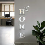 Geometric Mirror Wall Sticker with Self-Adhesive Backing and Reflective Acrylic Surface All Vera Mart