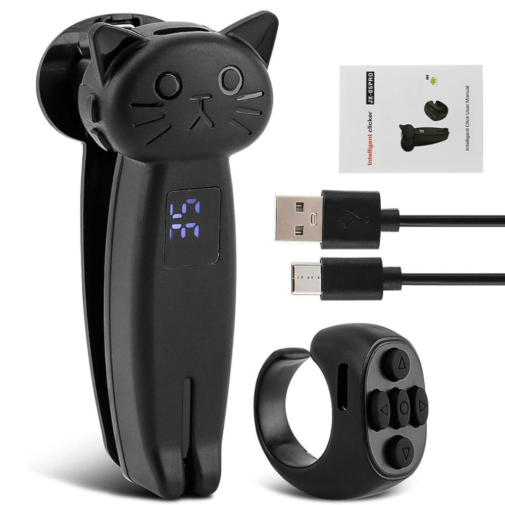 Wireless Page Turner with Adjustable Click Speed and Finger Ring Attachment All Vera Mart