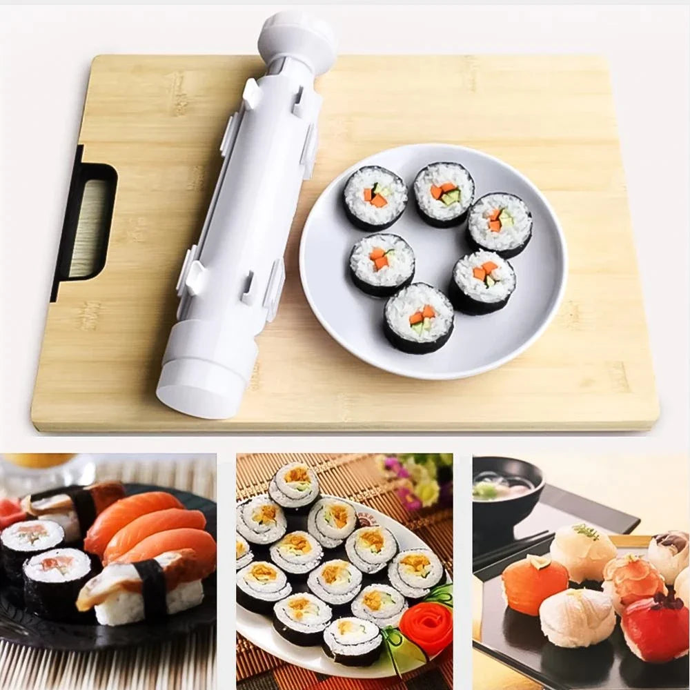 Sushi Roll Maker with Plunger Release System and Two-Piece Design All Vera Mart