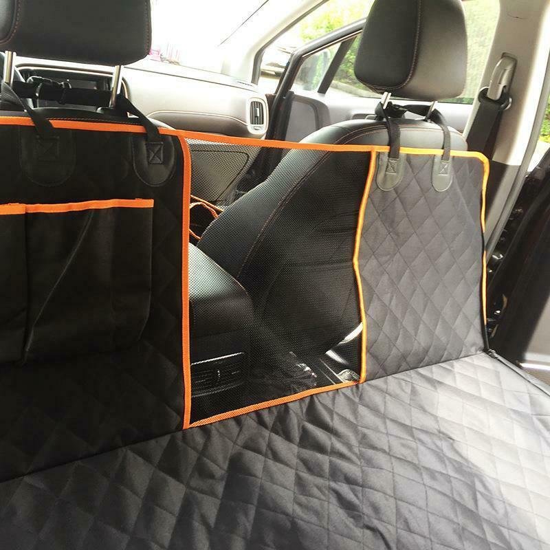 Waterproof Dog Car Hammock with Mesh Window and Zippered Side Panels, Machine Washable All Vera Mart