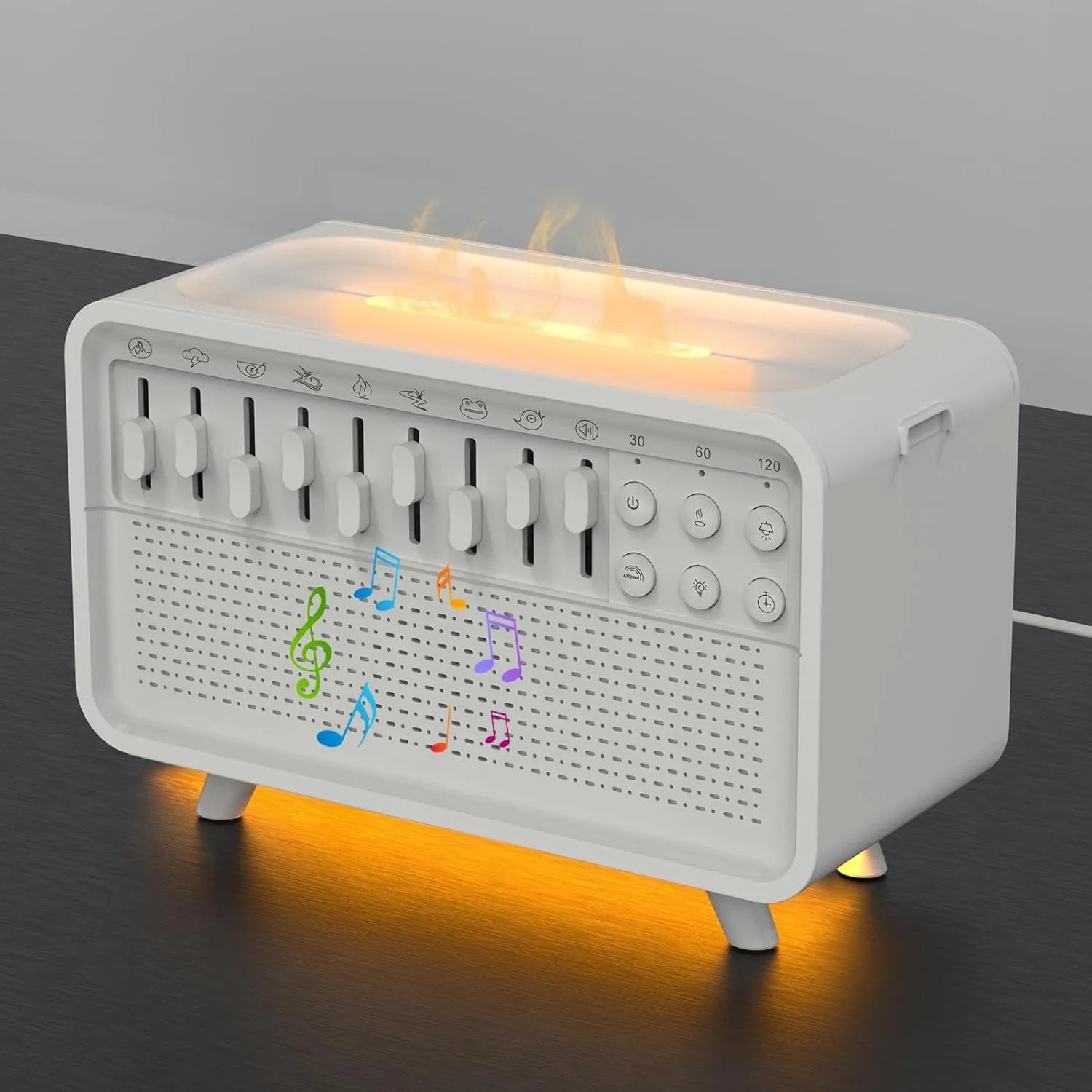 Ambient Sound Machine with Cool Mist Humidifier and Night Light All Vera Mart