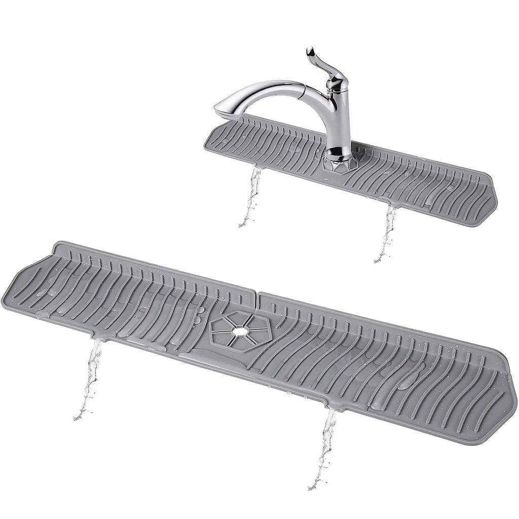 Faucet Splash Guard with Drainage Channels and Non-Slip Base All Vera Mart