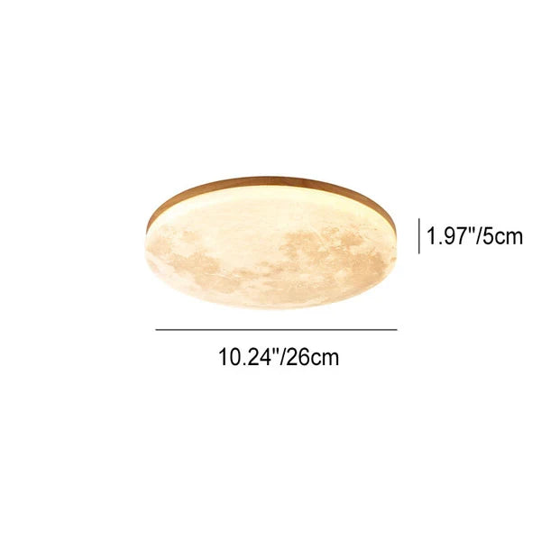 Flush Mount Ceiling Light with Integrated LED and Acrylic Diffuser, Wood Frame All Vera Mart
