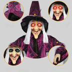 71 Inch Animated Witch with Motion Sensors and Glowing Red Eyes All Vera Mart