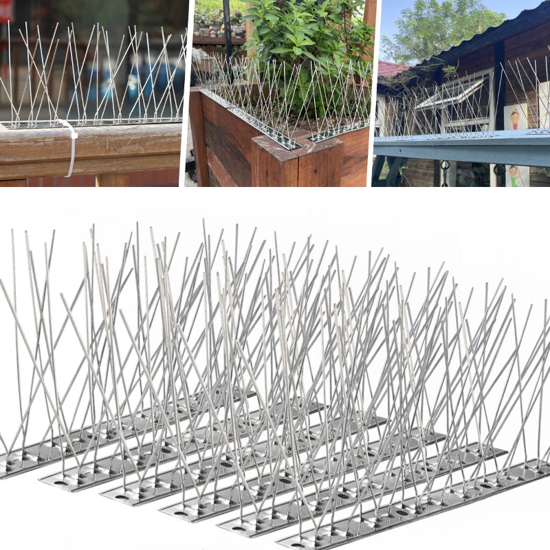 Stainless Steel Bird Spikes with Three-Hole Mounting and Bendable Design All Vera Mart