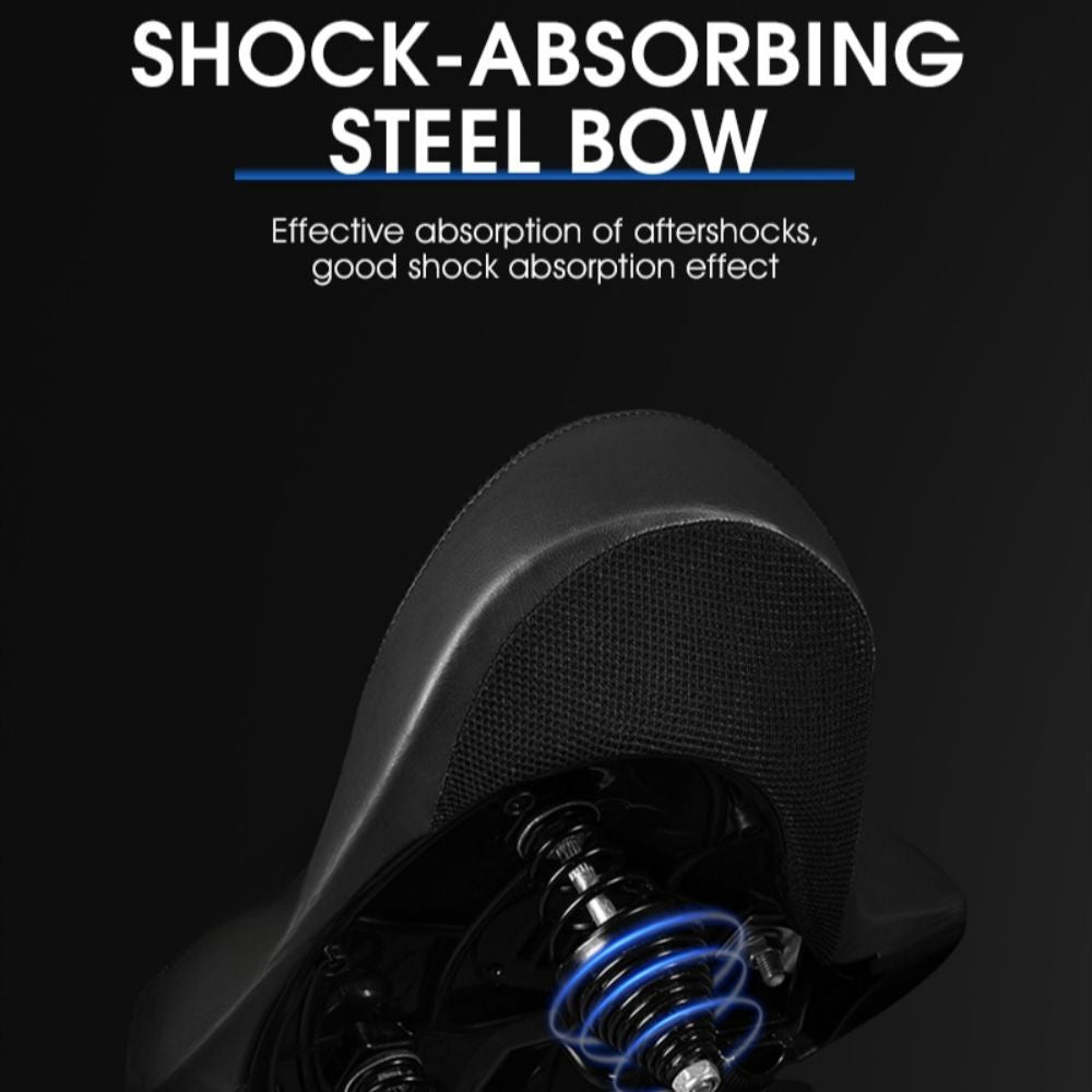 Oversized Bike Saddle with Dual Spring Suspension and Ventilation Channels All Vera Mart