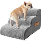 Pet Ramp Stairs with High Density Foam and Velvet Surface for Beds All Vera Mart