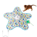 Interactive Feather Cat Toy with Three Speed Modes and Rechargeable Battery All Vera Mart