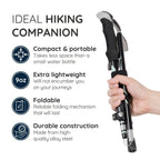 Folding Trekking Stick with Alloy Steel Frame and Non Slip Handle, 9oz All Vera Mart