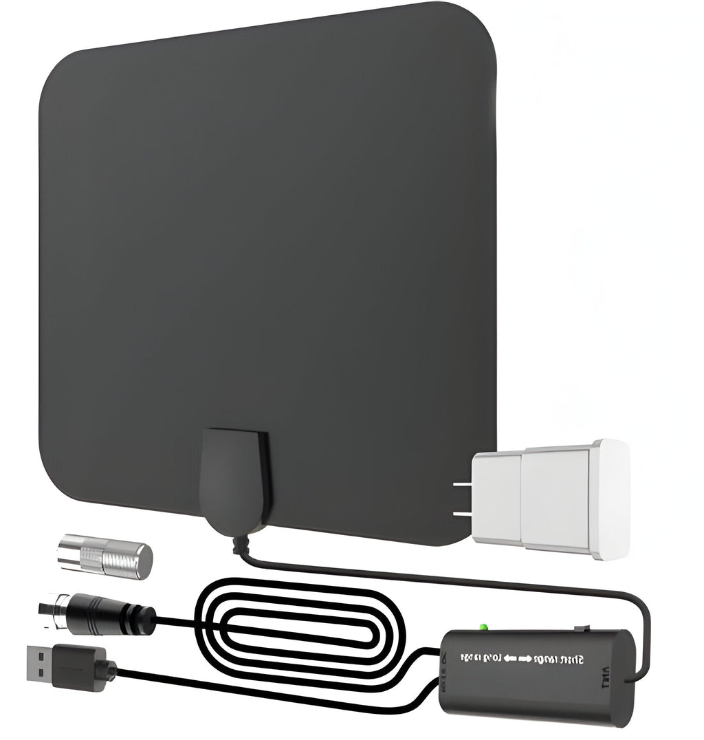 Indoor HDTV Antenna with 300 Mile Range and Signal Amplifier, 10ft Cable All Vera Mart