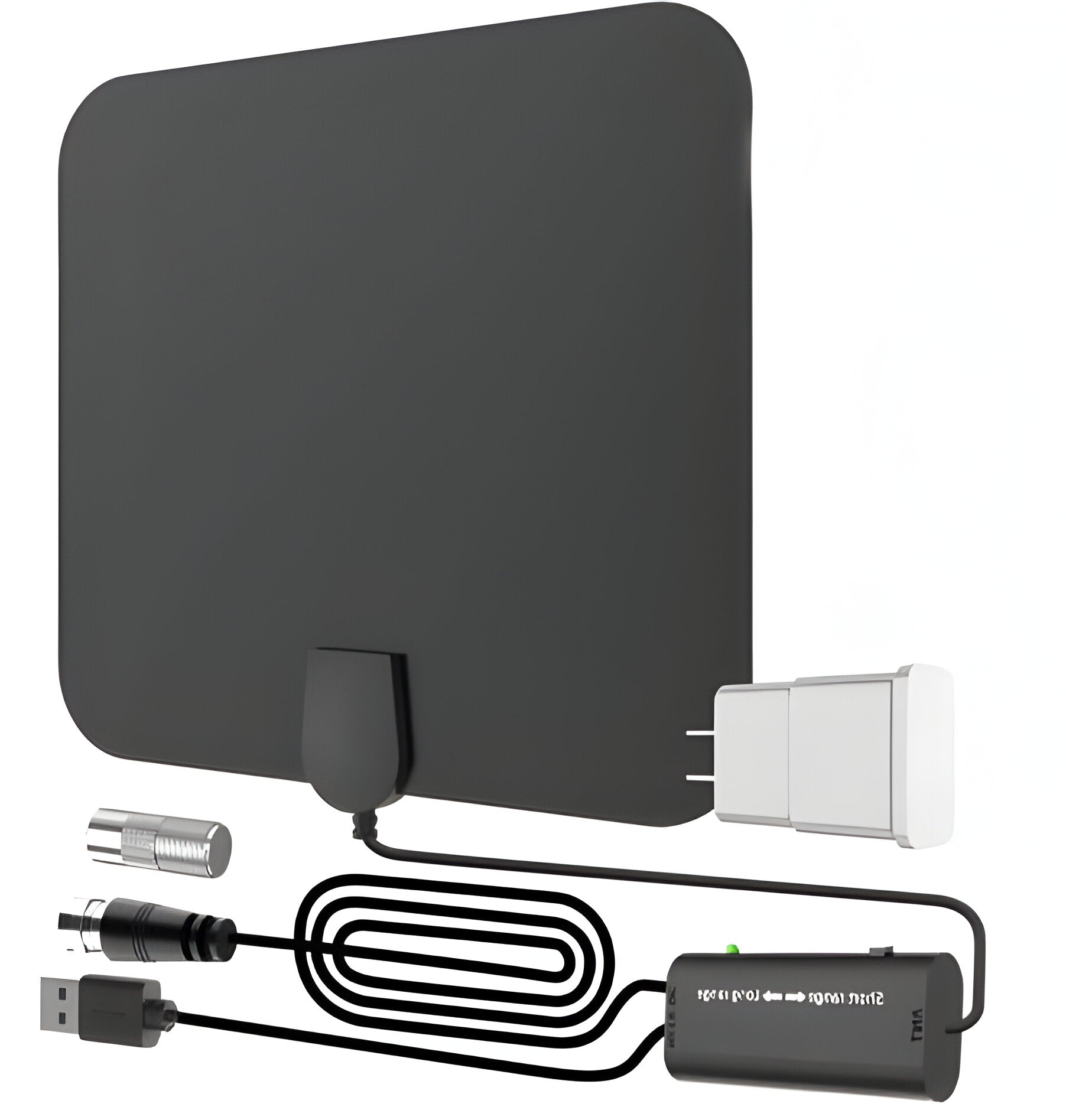 Indoor HDTV Antenna with 300 Mile Range and Signal Amplifier, 10ft Cable All Vera Mart