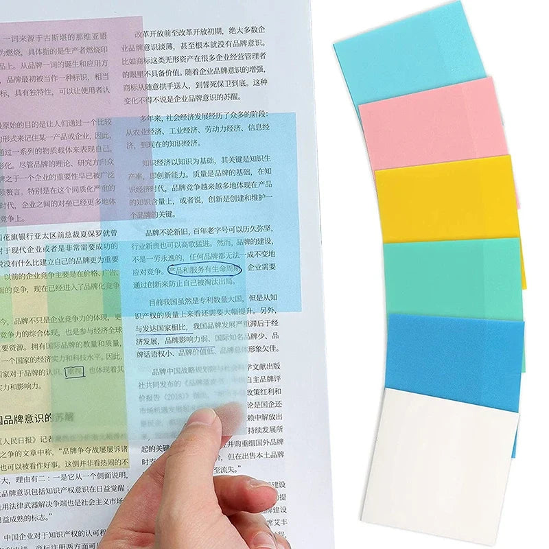 Transparent Sticky Notes with Repositionable Adhesive, 3x2 Inches, 400 Sheets All Vera Mart