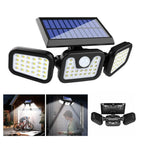 Solar Motion Sensor Light with 74 LEDs and Adjustable Head for Outdoor Pathways All Vera Mart