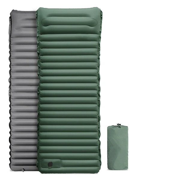 Inflatable Mattress with Built-In Foot Pump and Coupling Buttons for Camping All Vera Mart