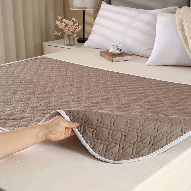 Absorbent Bed Protector Pad with Waterproof Barrier and Nonslip Backing All Vera Mart