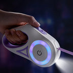 Retractable Dog Leash with Built-In LED Light and Auto-Brake, 118 Inch All Vera Mart
