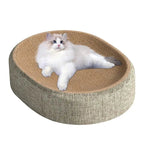Sisal Cat Scratcher Bed with Curved Resting Bowl and Anti-Slip Base All Vera Mart