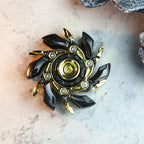 Zinc Alloy Fidget Spinner with Expandable Wings and Reflective Finish All Vera Mart